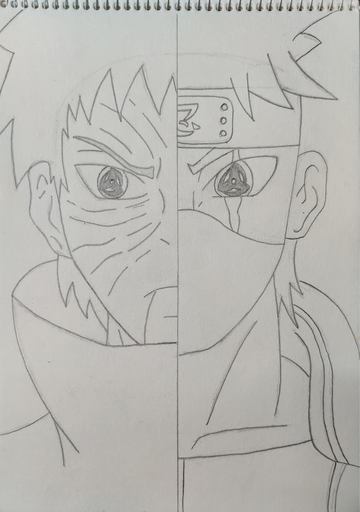 Óbito y kakashi  Naruto sketch drawing, Kakashi drawing, Naruto sketch