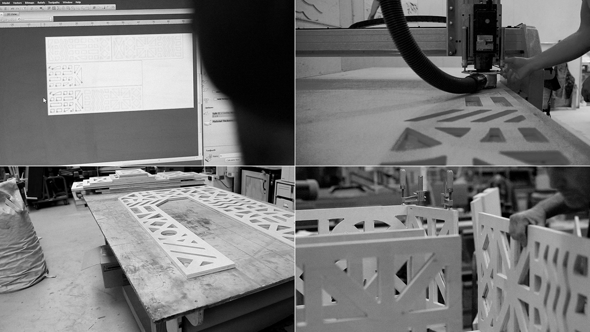 installation campaign aiga design week san francisco structure wood golden gate