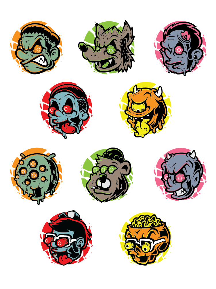 character  design monster zombie