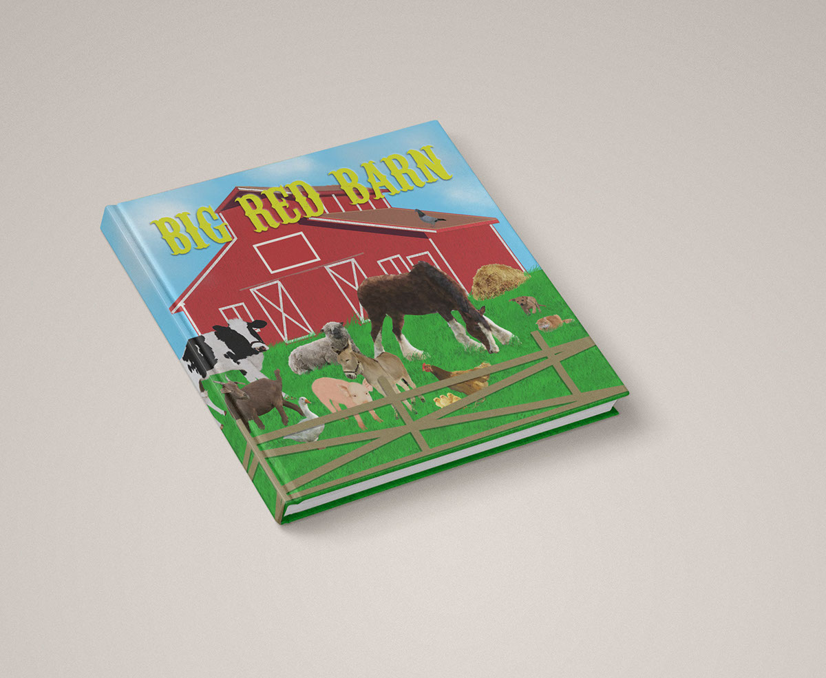 barn Big Red Barn photoshop book cover Book mock up