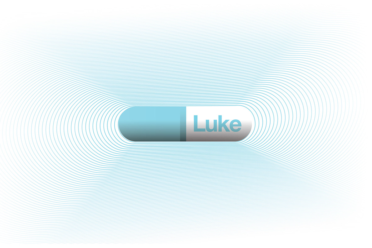 Just Add Luke Self Promotion Pharmaceutical medical blue helvetica portfolio New Zealand