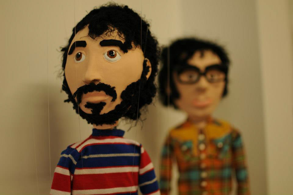 puppets marionette marionettes folk art bret Jemaine conchords FOTC fiber art miniatures Fabric Art Sculpt portrait caricature   stringed puppets
