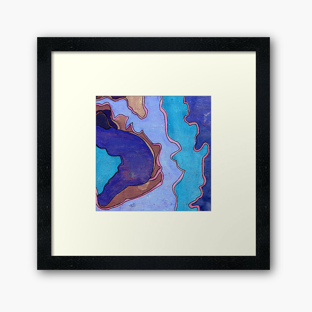 Ocean sea blue watercolor painting   artwork abstract organic summer vague