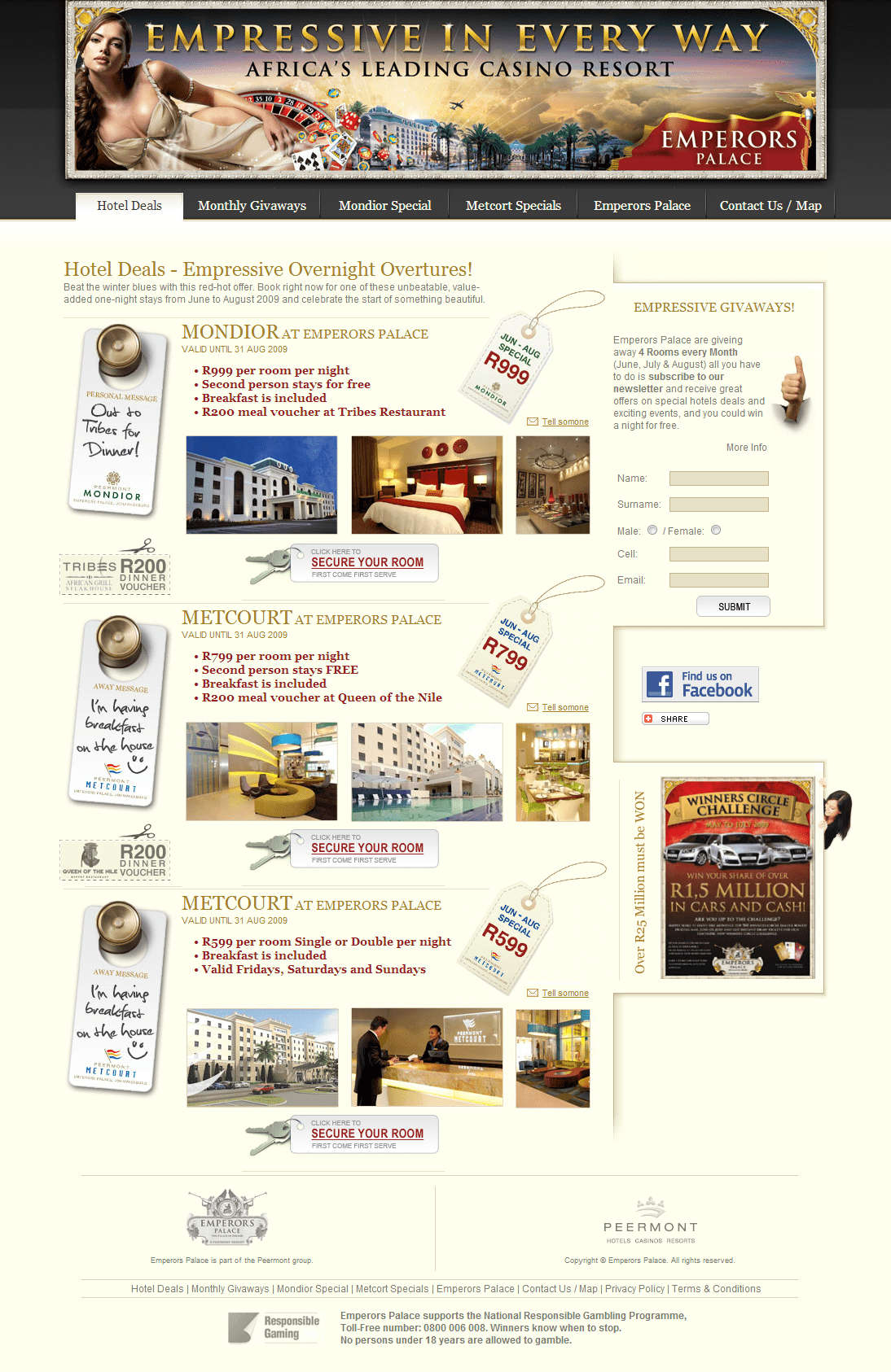 Website Design emperors palace  online marketing