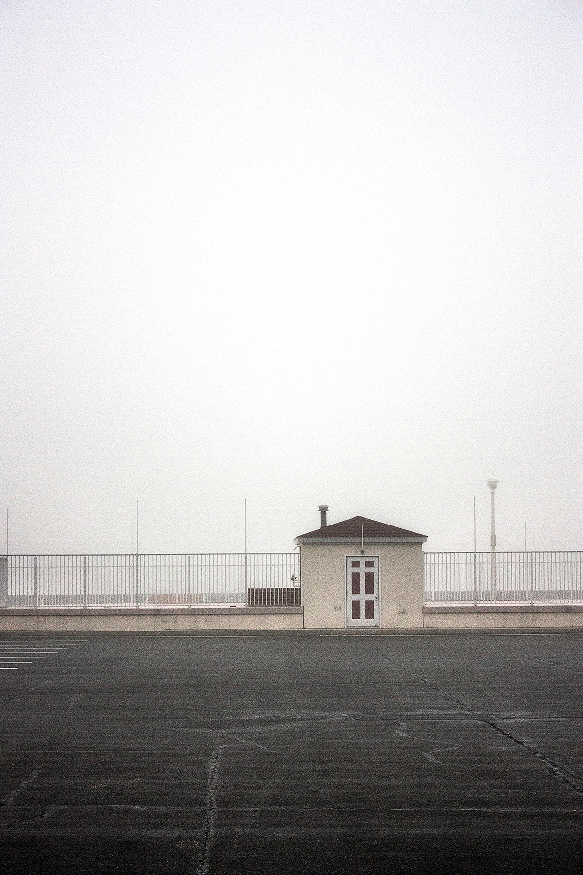 fog ocean city beach ghost town empty foggy pastel