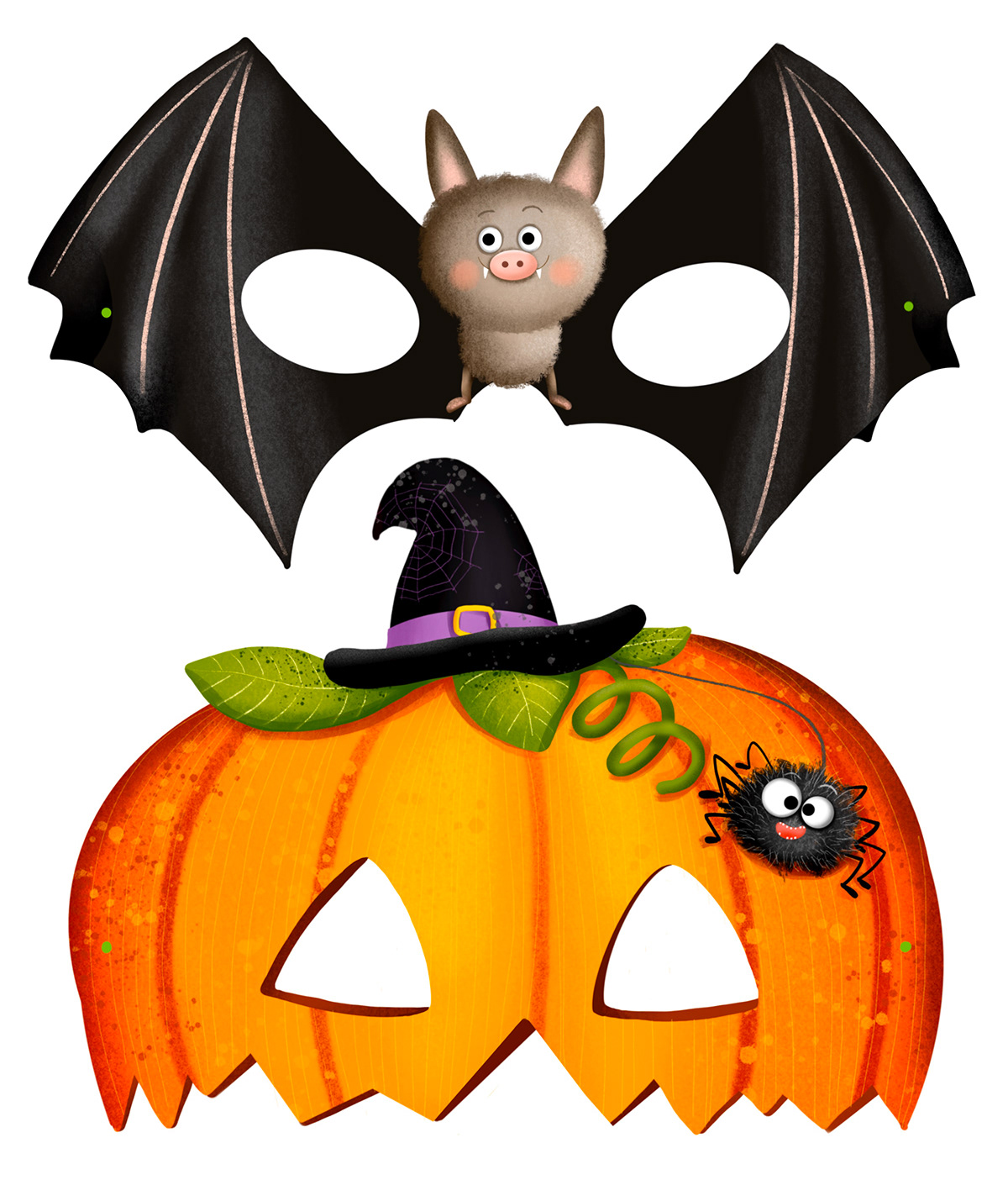 autumn Character design  children illustration cute ghost Halloween pumpkin witch stickers