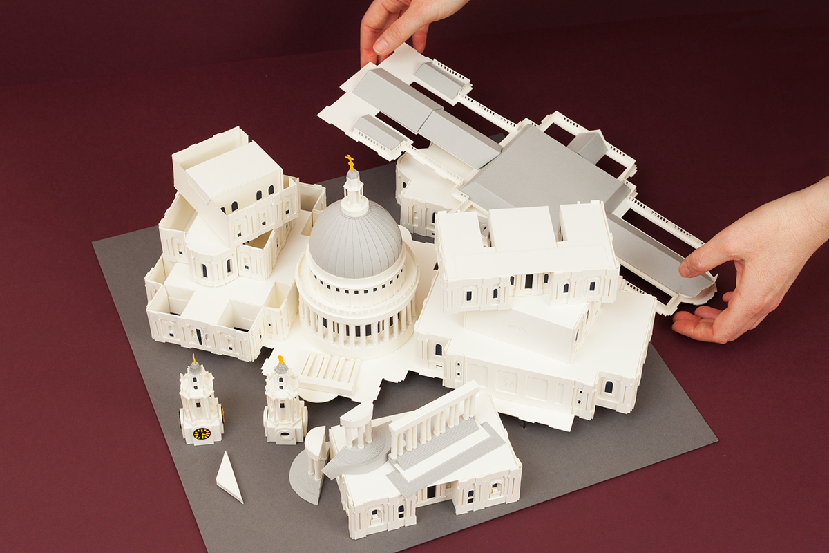 paper building  paper paper art paper craft 3d building London London landmark Tower of London st. paul's cathedral paper engineering