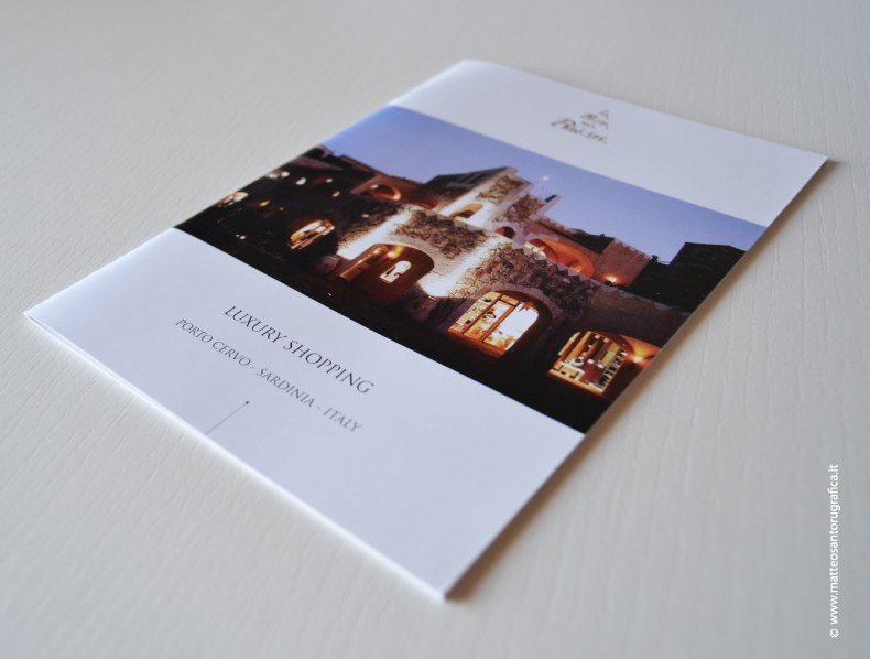 pieghevole flyer luxury Shopping Porto Cervo brochure