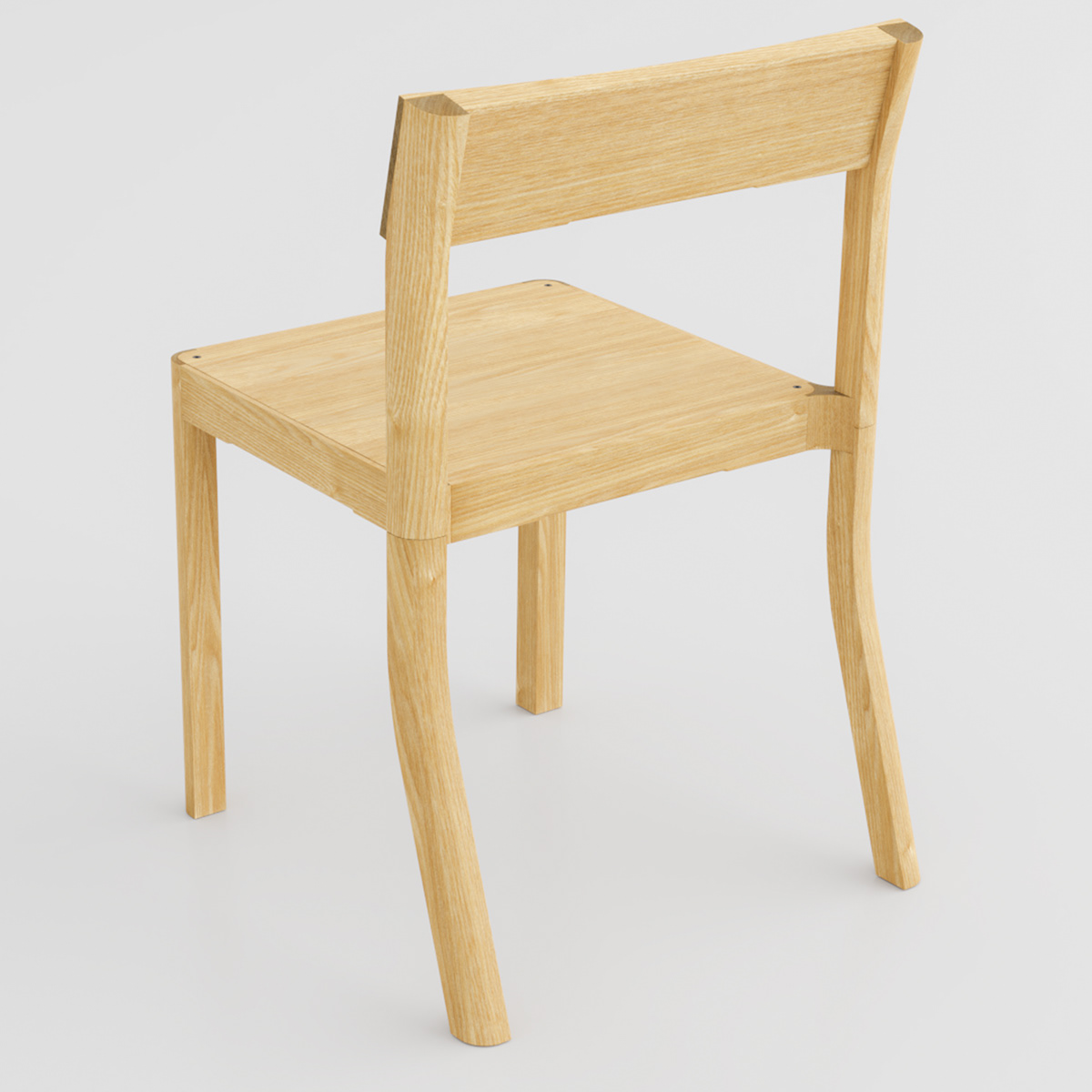 furniture chair ash blender wood steam-bent Minimalism product design  industrial design 