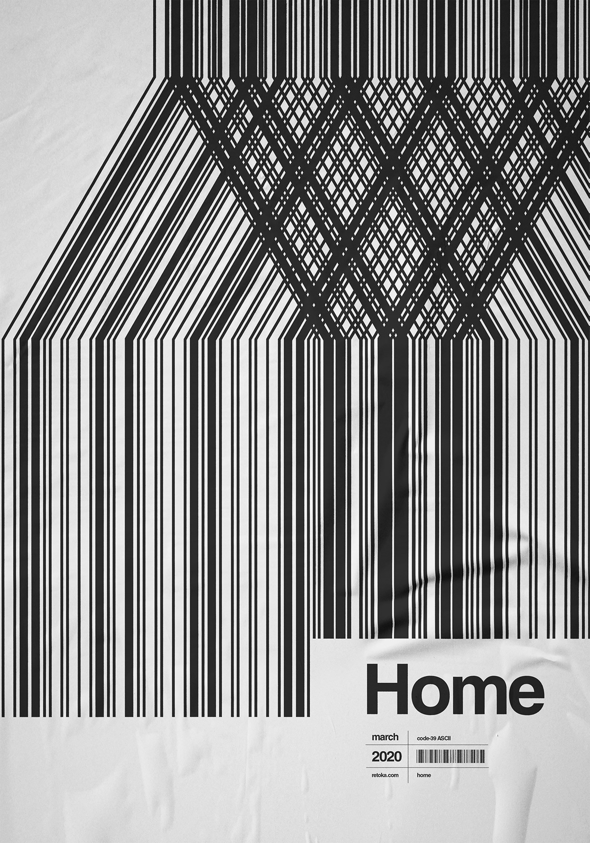 barcode code curve distance Hero home hope lines poster Quarantine