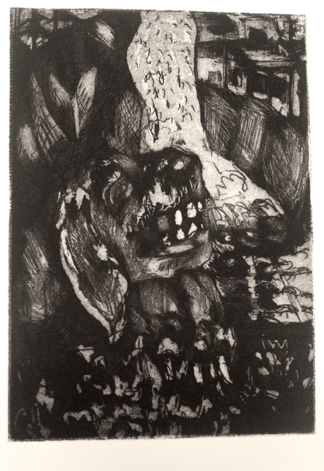 #printmaking  dogs girls sketchy monoprints monotypes Acidprints softground aquatint forest Tondo college Florence Italy