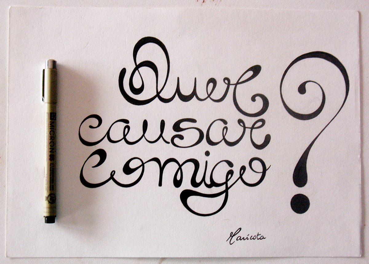 Rio de Janeiro sorriso amor Causar tipografia caligrafia HAND LETTERING lettering digital color