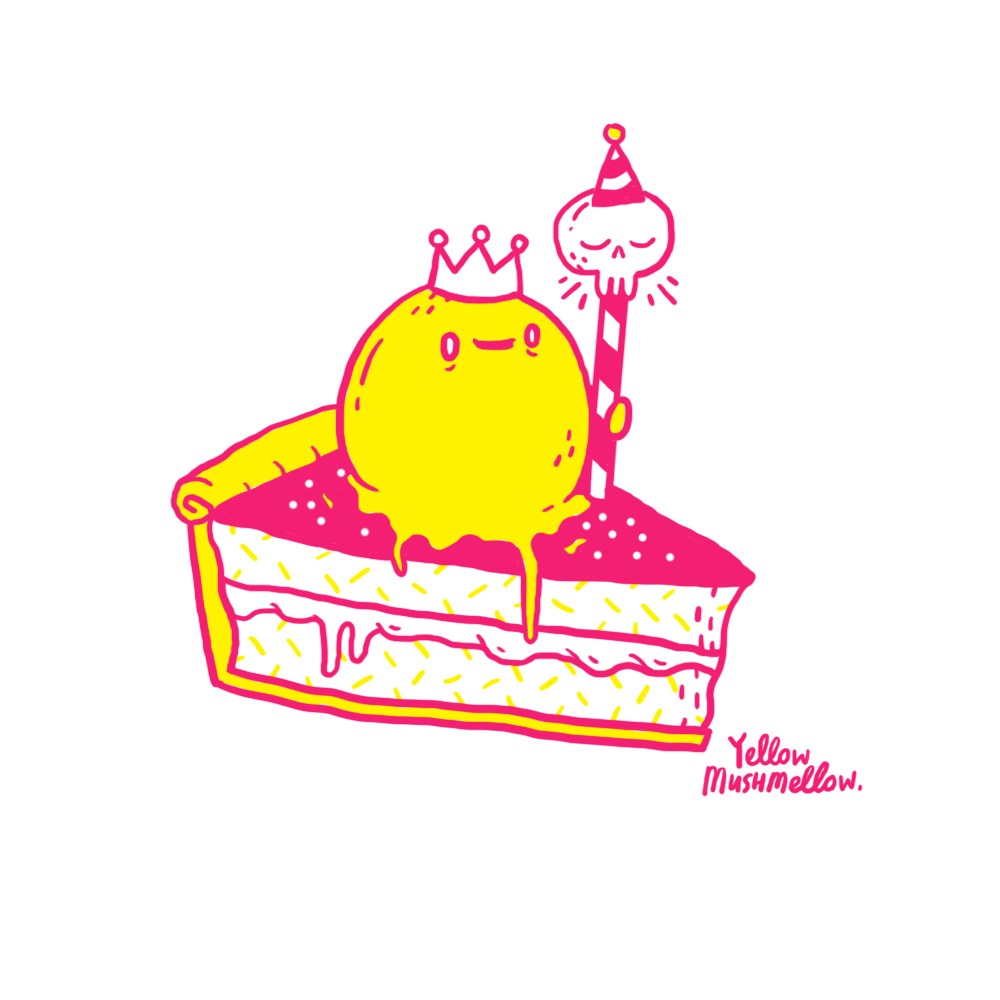 Birthday cake doodle cute Candy Custom customised celebration Food  Frida Kahlo Character
