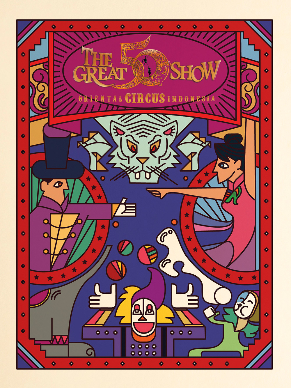 thegreat50show the great 50 Circus Design circus branding circus merchandise line art branding circus id circus graphics jaemyc circus collateral