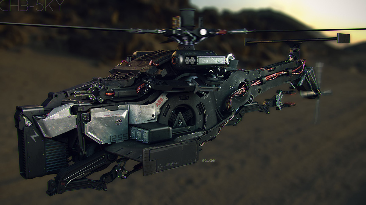 drone robot mech helicopter