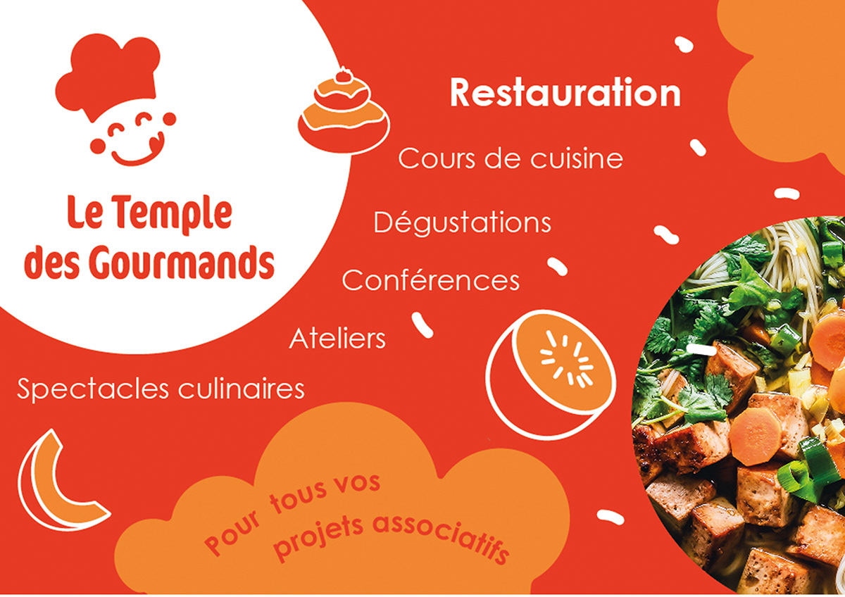Food  gourmand gourmandise graphisme identité visuelle Logo Design Logotype manger nourriture restaurant