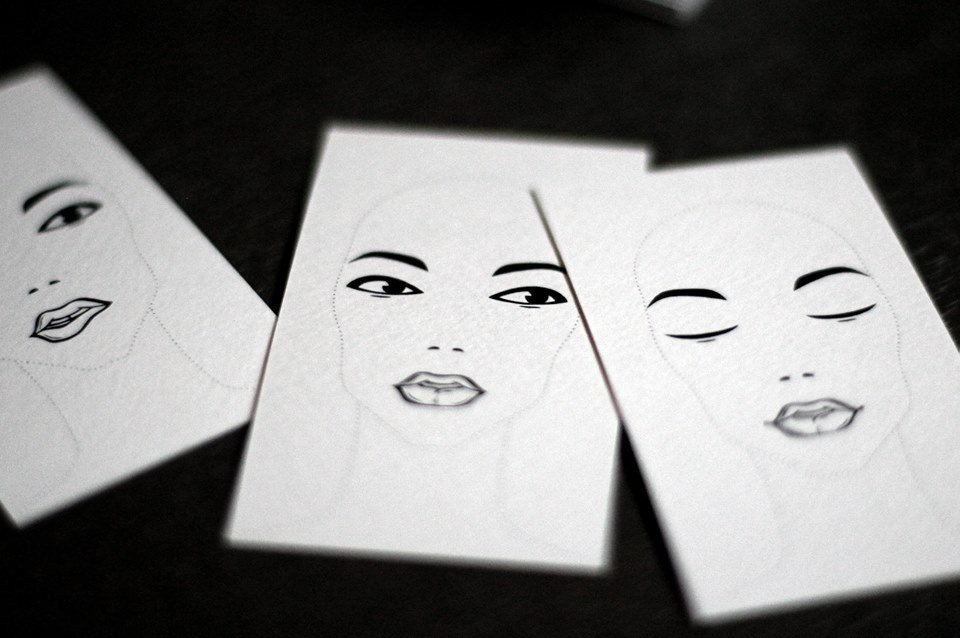 makeup hairdresser business card Marker lipstick images artist hair face lips eyes Hairstylist cut stylist