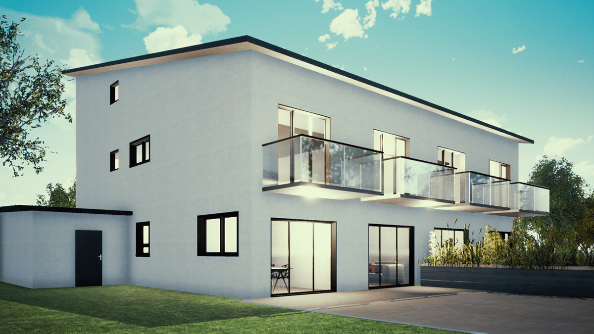 3D architecture design exterior germany house modern professional Render Villa