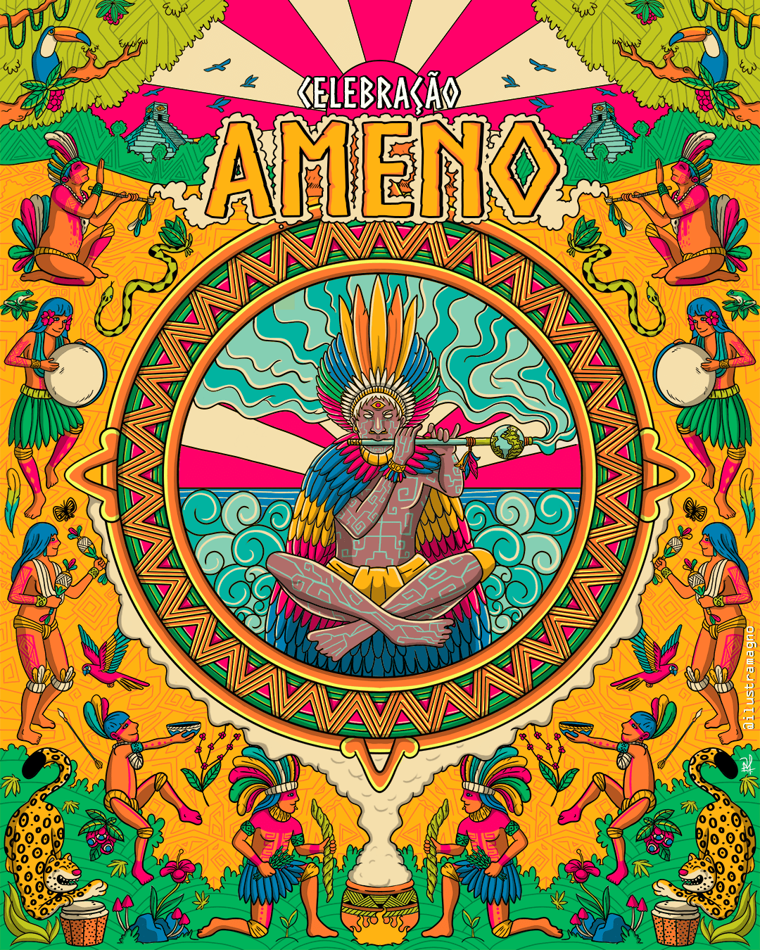Amazon ameno artwork eMusic indigenous indios ritual