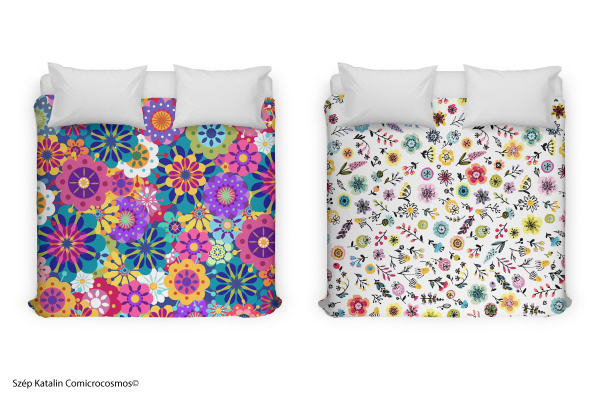 fabric textile pattern print apparel home decor floral gradient color