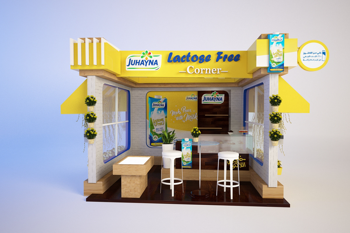 booth coffee shop milk lactose free juhayna creative Creative Design small booth