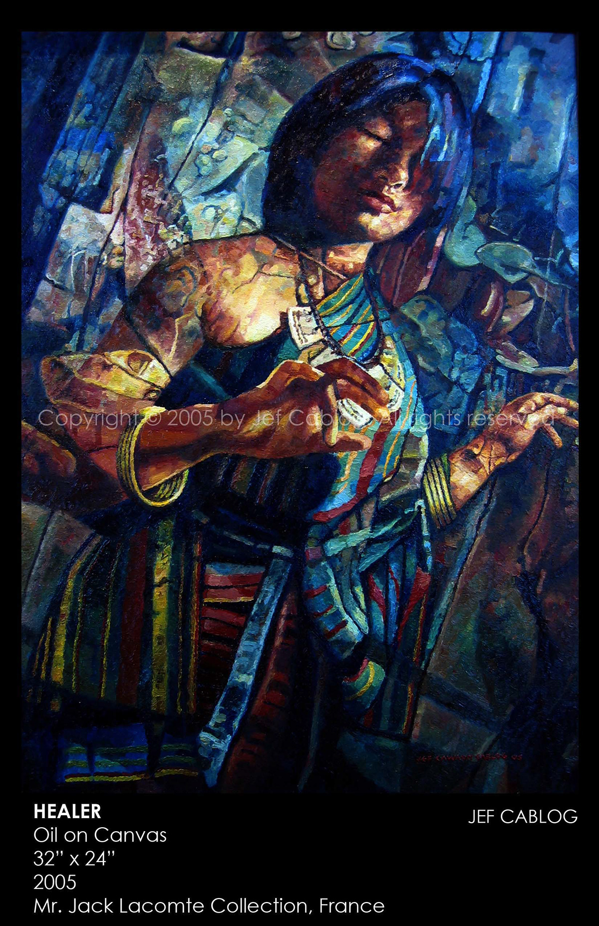 jef cablog  jef cawaon cablog  jefferson cablog  philippine art  filipino artist  baguio city  cordillera  barligmt. provinc Oil Painting  Contemporary Art oil on canvas
