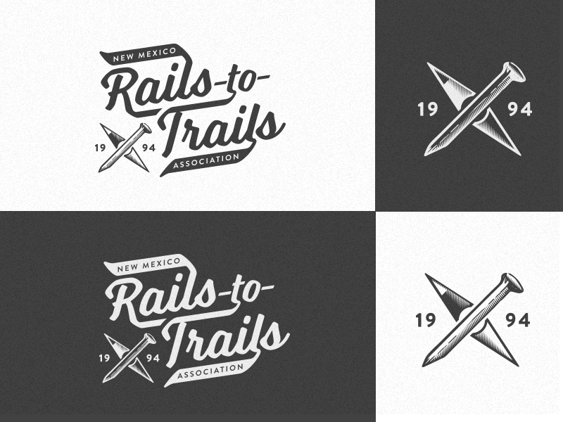 non-profit hiking outdoors identity logo vintage rails-to-trails railroad trails t-shirts cap