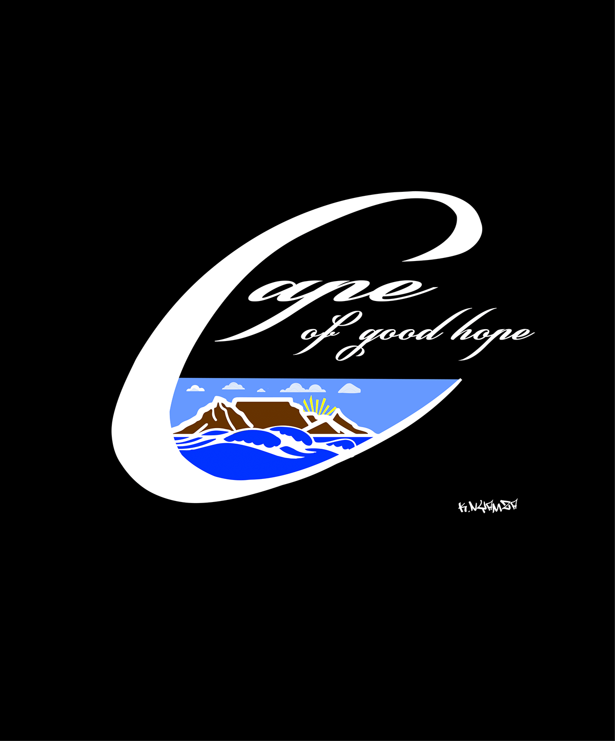 cape town southafrica africa Logo Design logos graphic design  artwork Digital Art  capetown tablemountain  