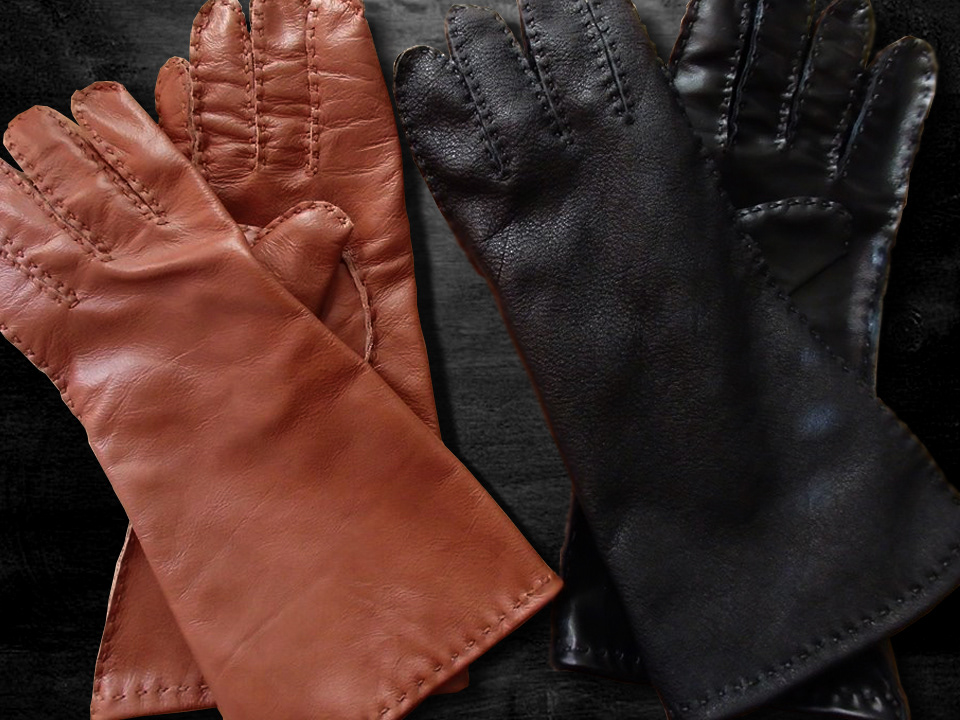 Leather Gloves hand-made fares Renaissance living history Golden Ratio branding  family business