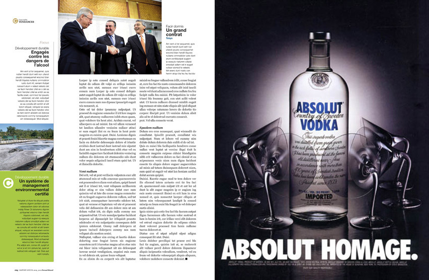 pernod ricard magazine Layout