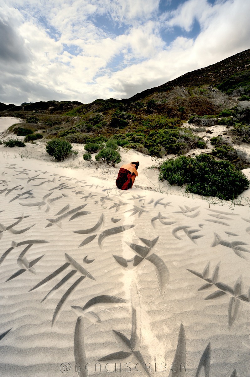 Calligraphy   beach beach calligraphy cape town asemic camps bay #glyphs symbols african