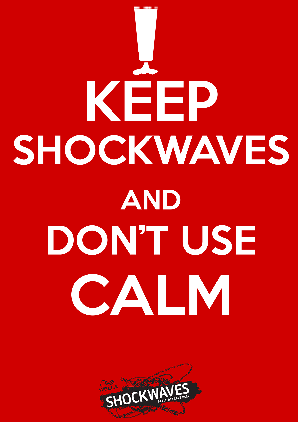 gel capelli ADV Viral Web graphic design Wella Shockwaves don't use calm