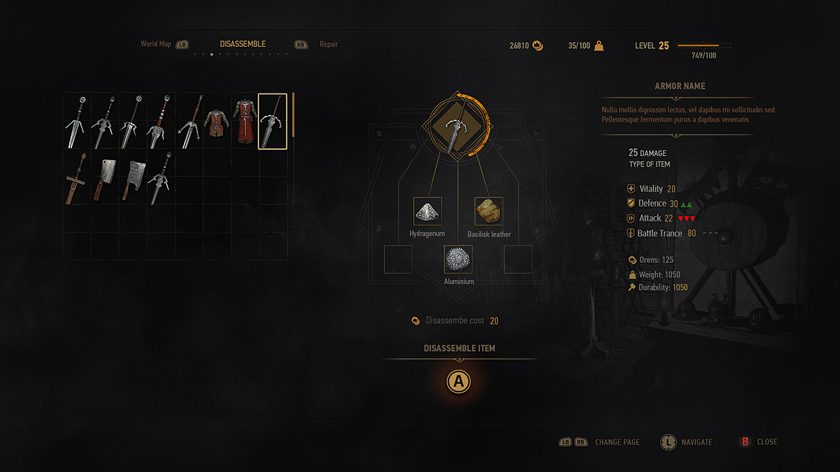 The Witcher 3 video game Interface fernando forero CD Projekt RED Icon art iconography witcher HUD