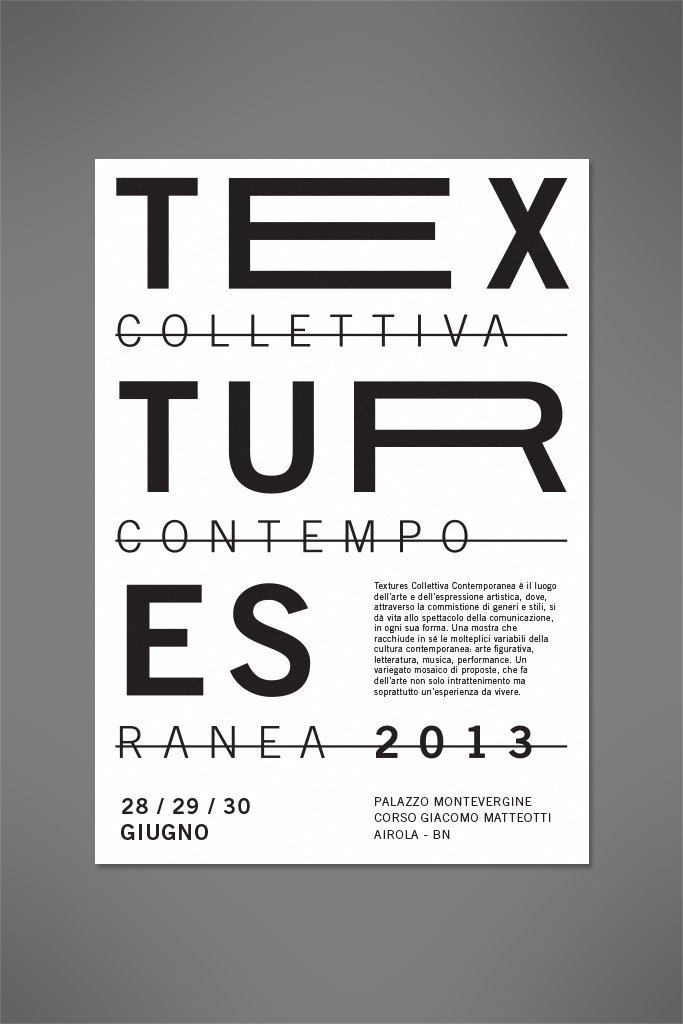 Art Exhibition festival textures black White minimal design clean Trade Gothic experimental contemporary