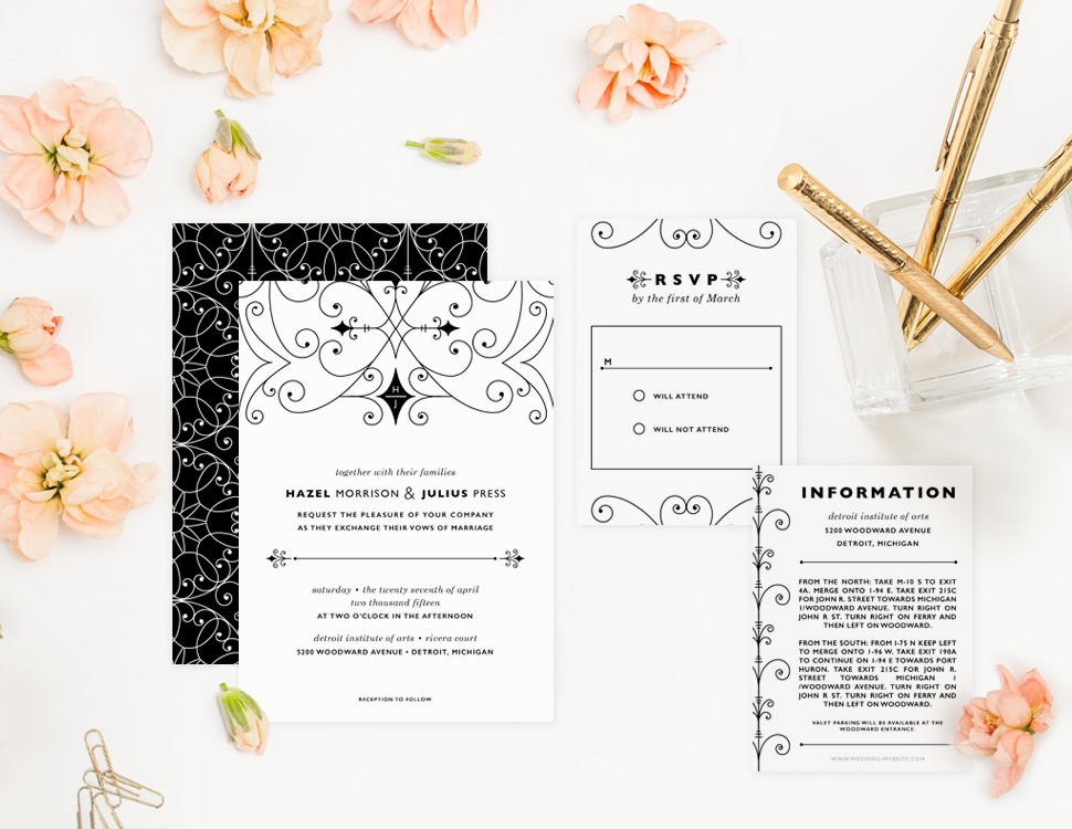 wedding rsvp design Patterns romantic floral Flowers Event invitations invite modern Custom pink suite blossoms