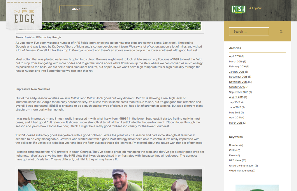 Deltapine Monsanto farming cotton social media Blog hlk