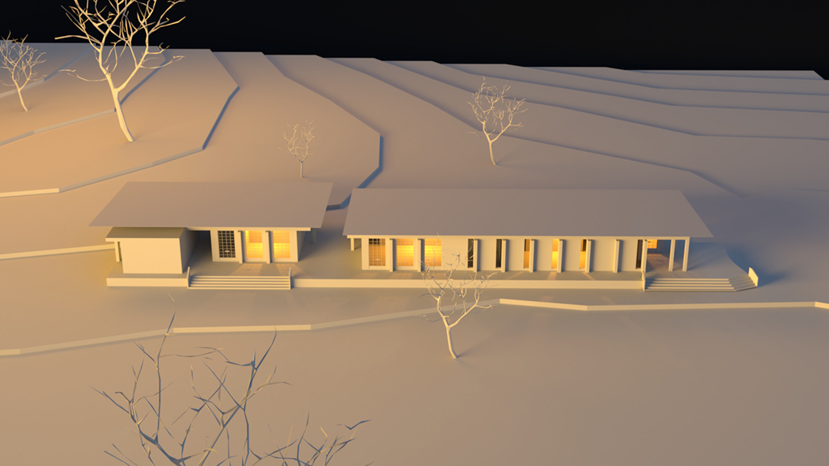 3D architecture arquitectura exterior model pritzker Render visualization