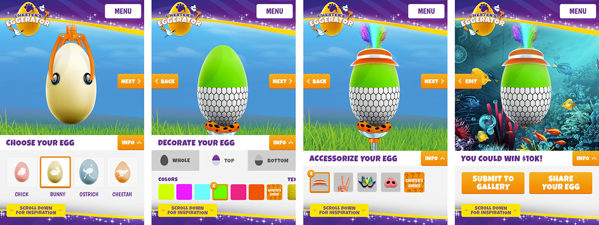 Cheetos egg Easter 3D cheetah canvas html5 design mobile Responsive photoshop compositing