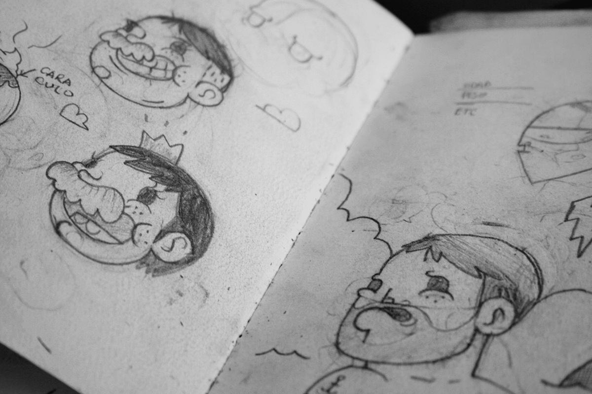 sketch sketchbook notebook moleskine Blackbook faces