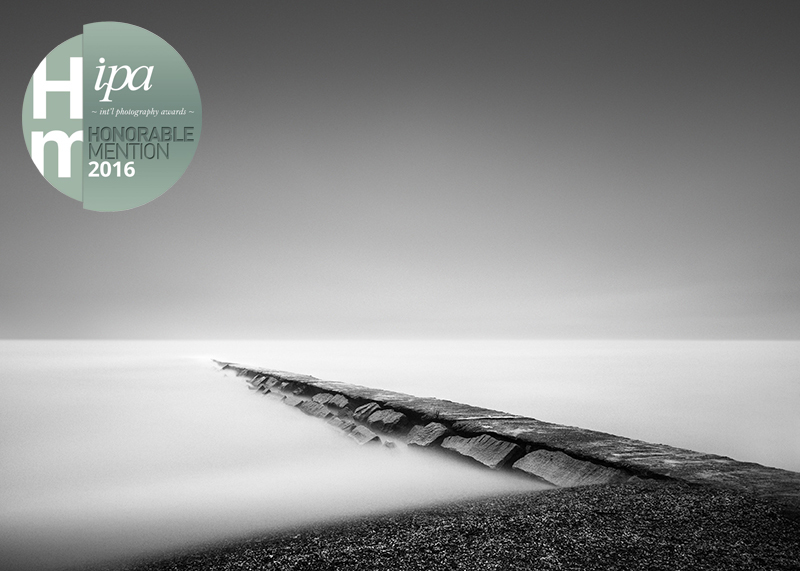 Landscape seascape long exposure loneliness solitude water sea minimal black and white color