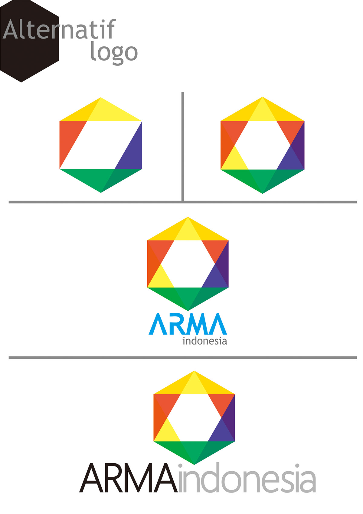 brand logo alternatif arma indonesia Konsep