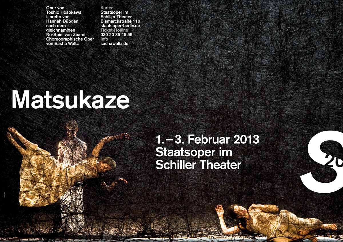 poster opera Matsukaze Sasha Waltz berlin Schiller Theater