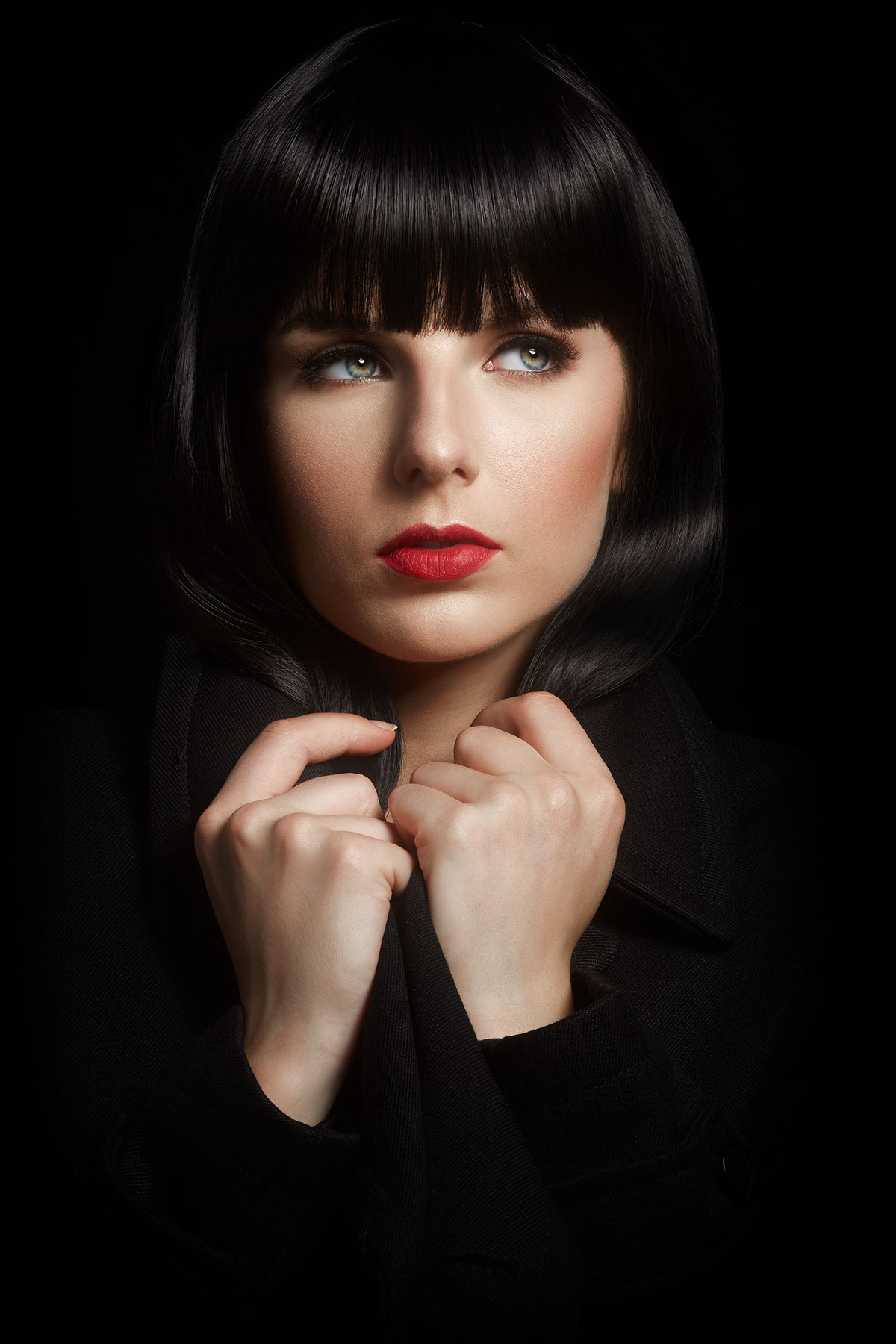 beauty photo retouch close-up portrait red texture skin details digital Photoedit edit concept