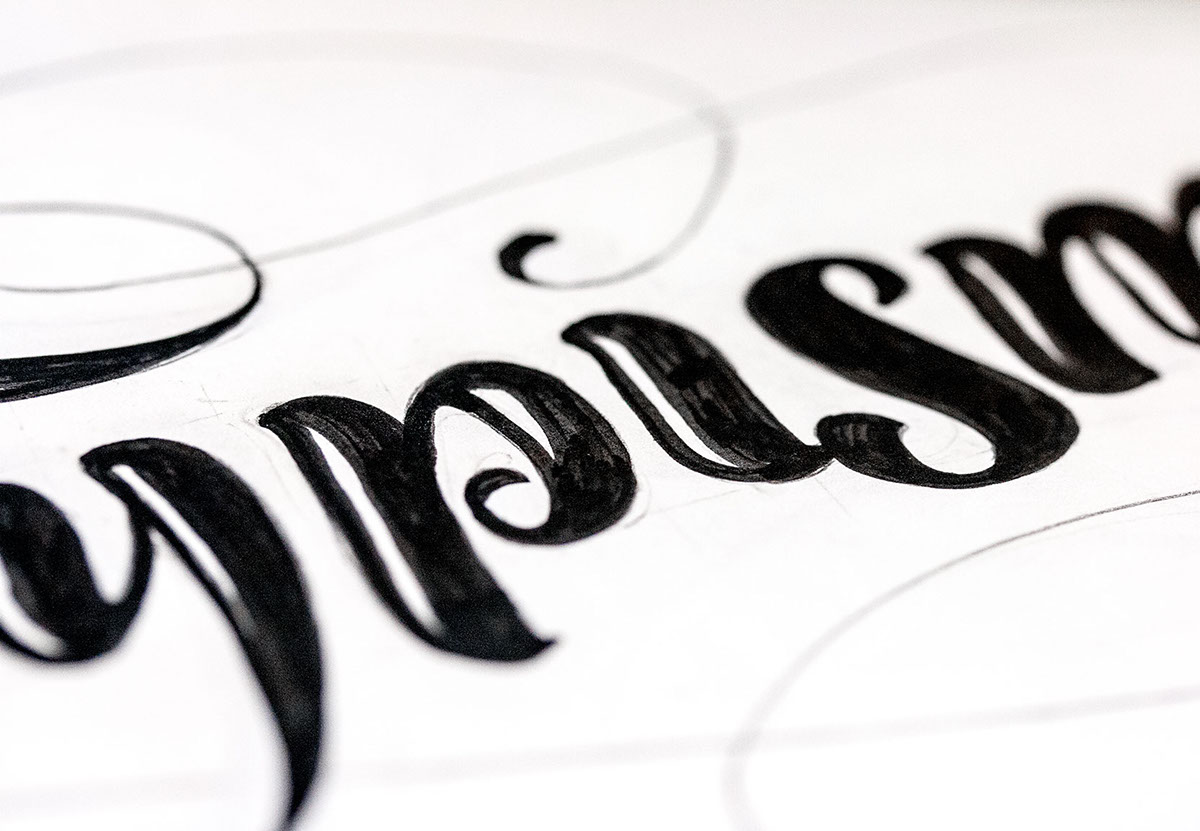 typographic typism handletter Handlettering logo flourish