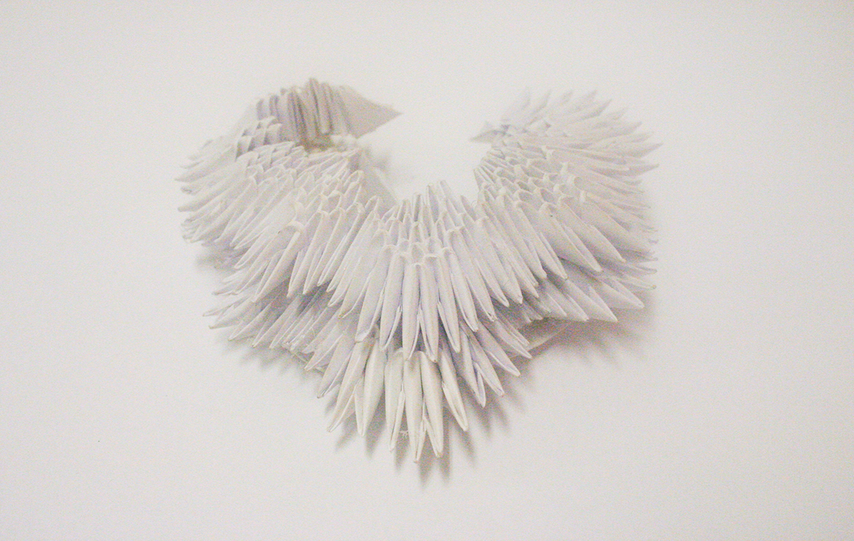 paper jewelry Necklace sculpture module accessories design risd sculptural modern