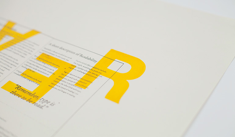 letterpress offset screenprint type readablility Readable poster