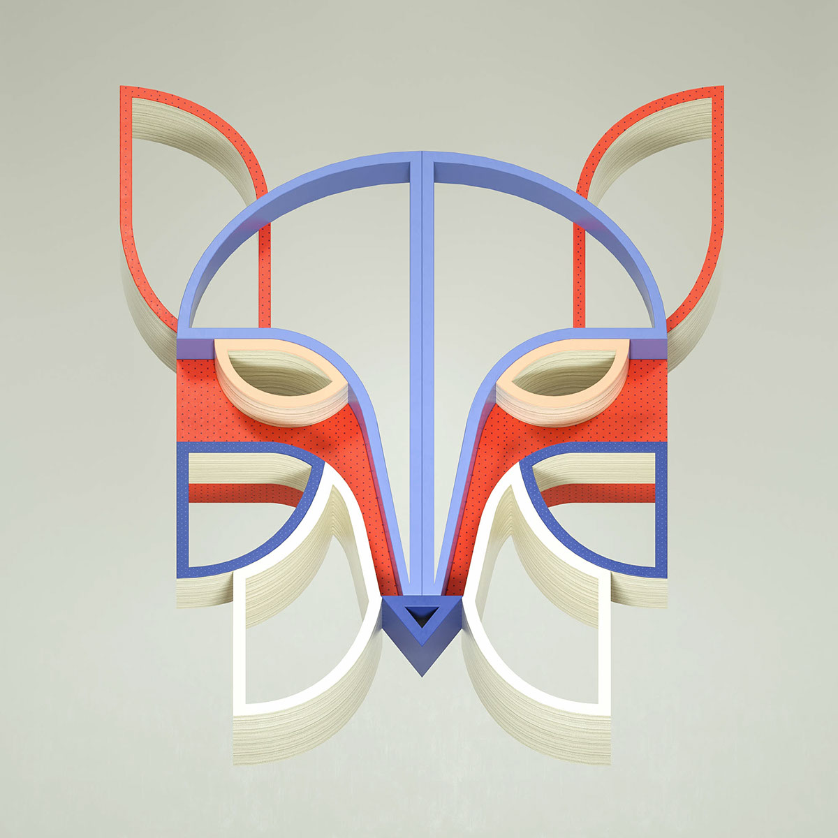 wildlife animals geometric minimal Minimalism 3D bear owl FOX hiking