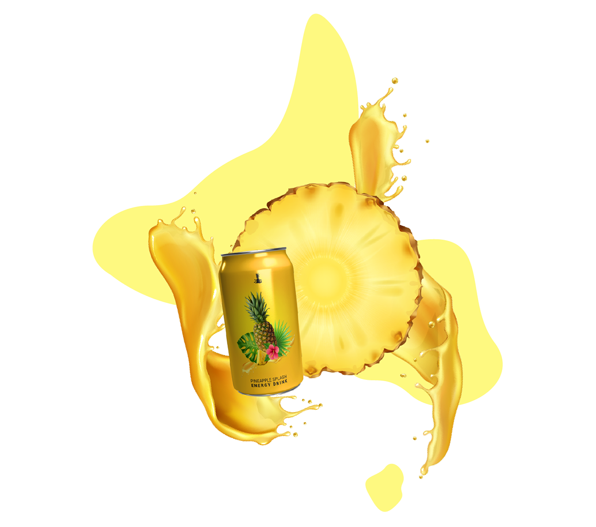 ananas drink energy logodesign Pineapple productdesign Webdesign