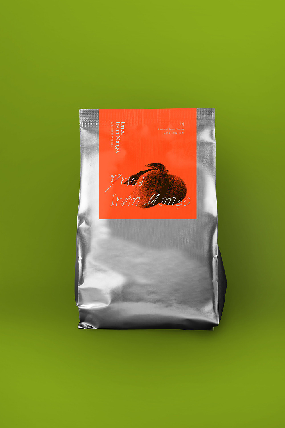Fruit neon coffee bag package design 