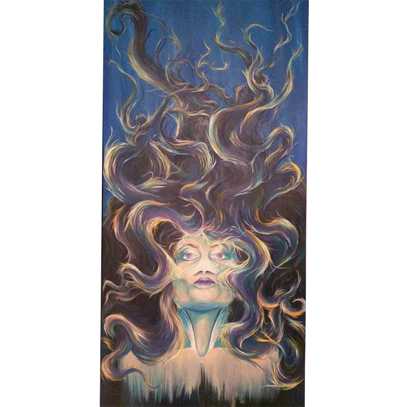 handskills paint water mermaid Gills five foot big tall hair color colour purple smooth aqua detail